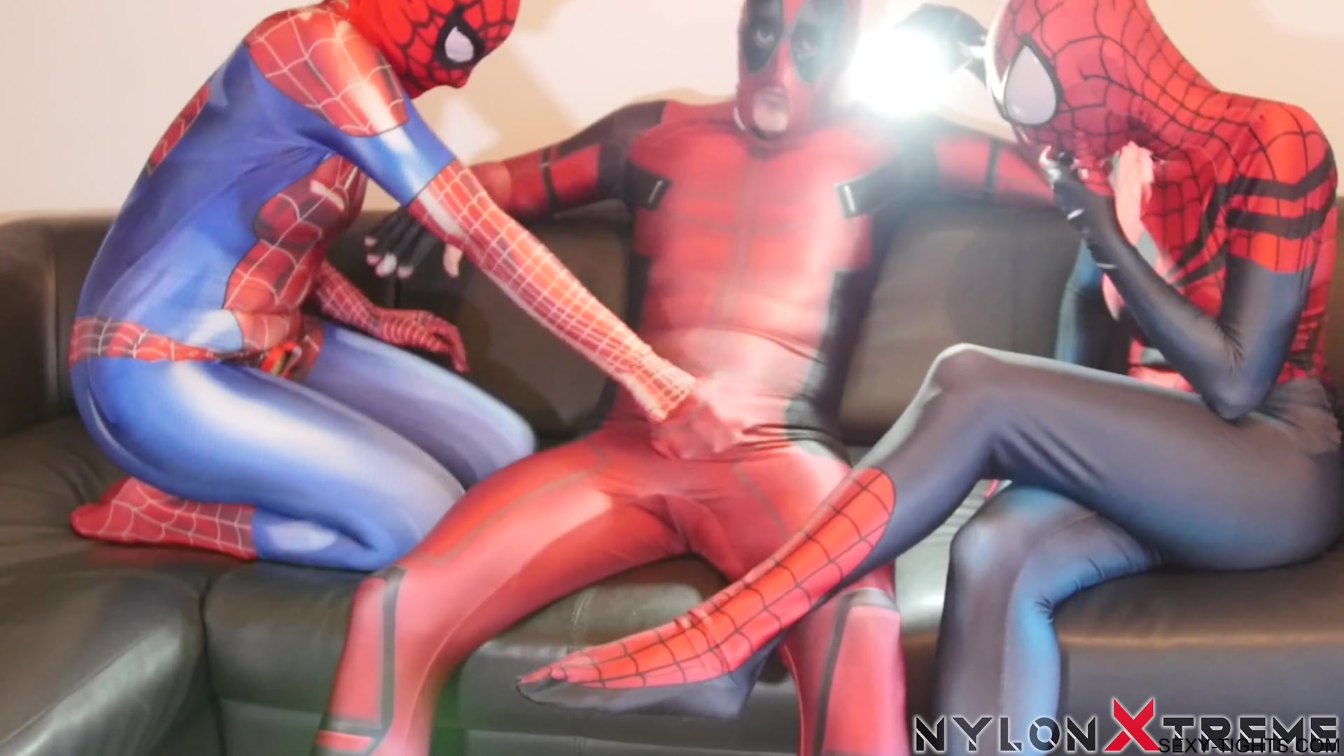 170 Threesome Natacha And Rose Zentai Spider - Sex Movies Featuring Sexy Tights