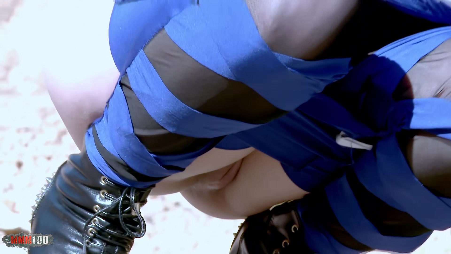 With Her Huge Natural Tits She Gets Ass Fucked On The Quad
