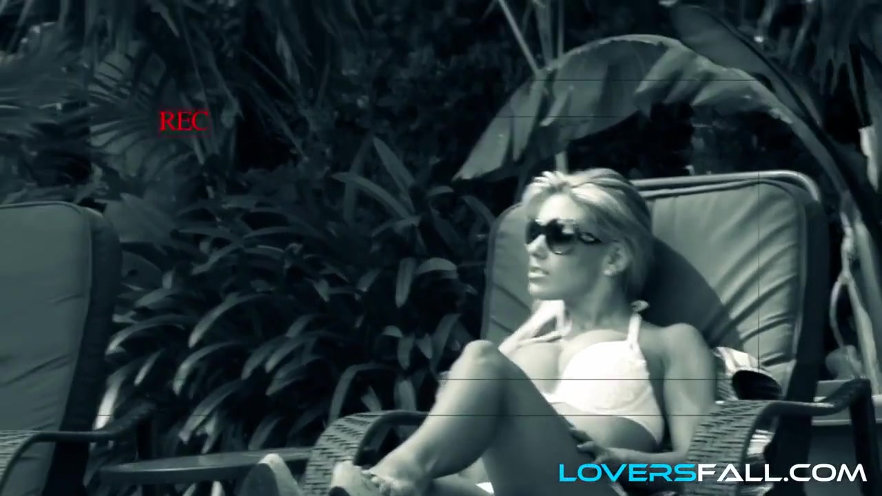 Buxom Bikini Blond Hair Babe Stripping And Making Lo