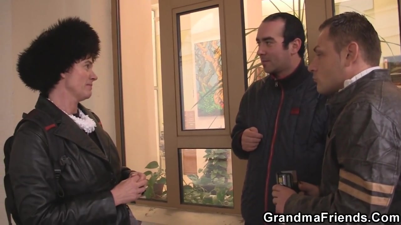 Two Friends Pick Up Old Granny From The Street
