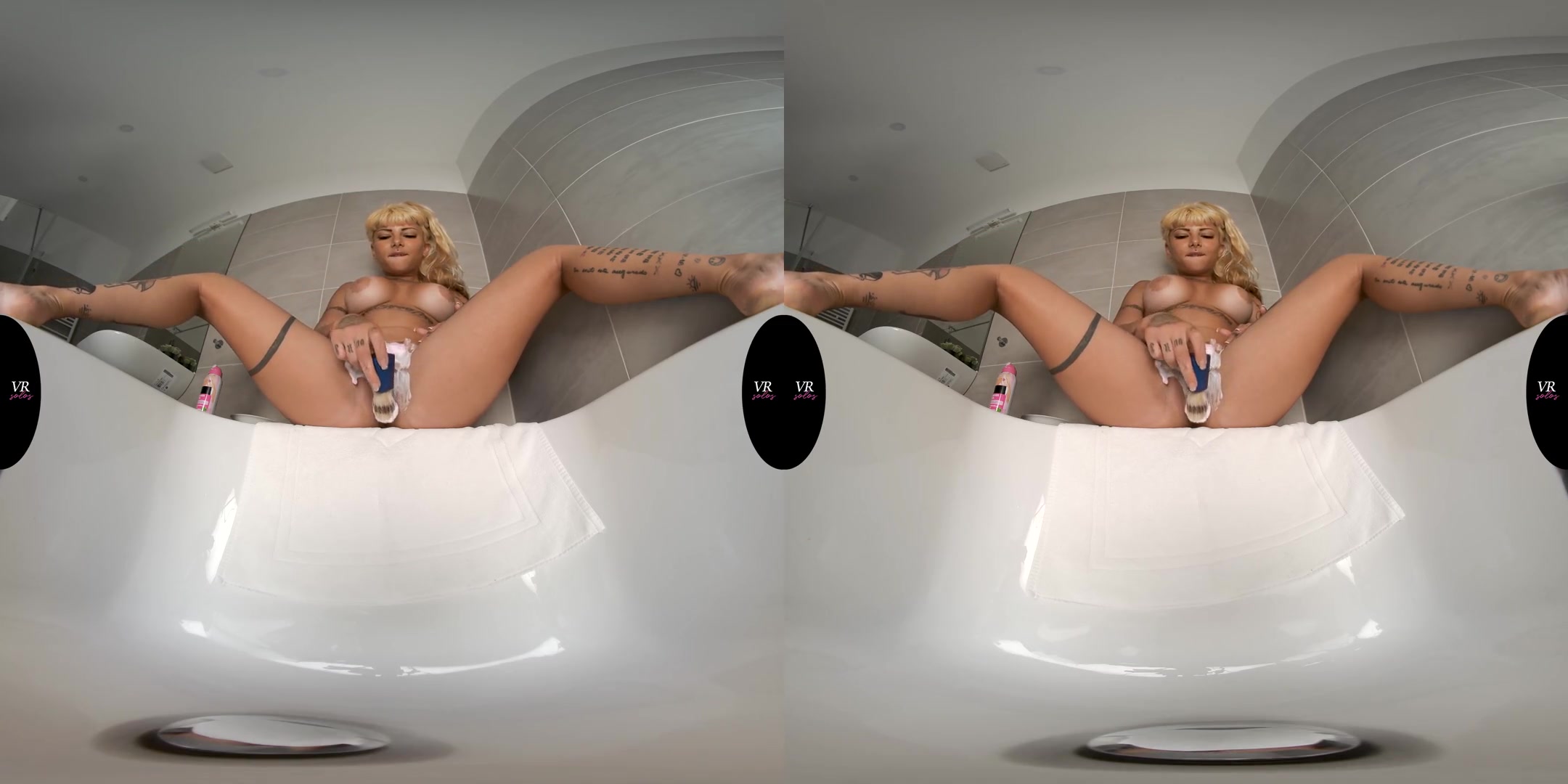 Katerina Kalista - Shaving; Busty Blonde Amateur Pussy Shaving Fetish