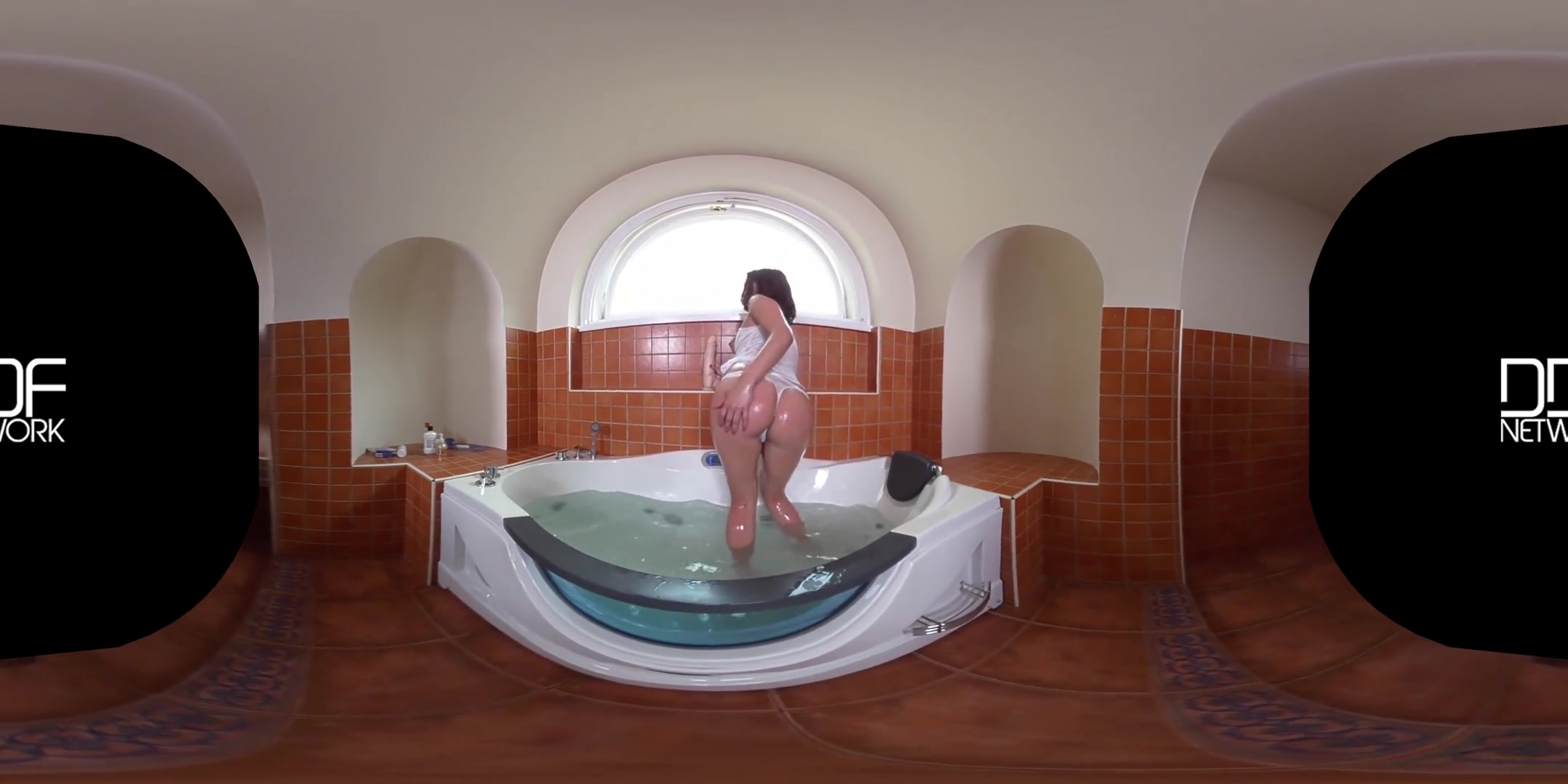Jenny Sapphire in Huge Dildo For Her Hole - Pretty Brunette Stuffs Herself - DDFNetworkVR