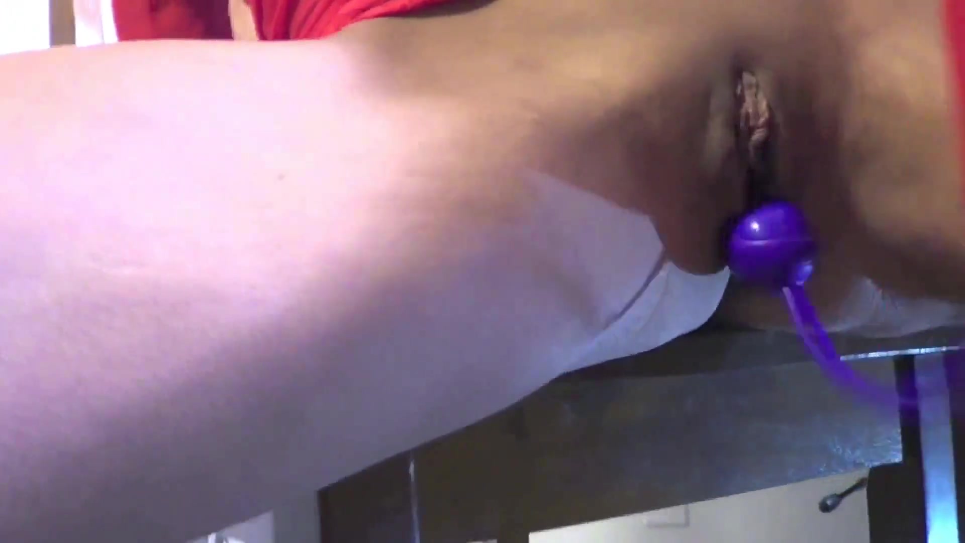 Close up toying my pussy under the table Pt2 - LavenderRayne