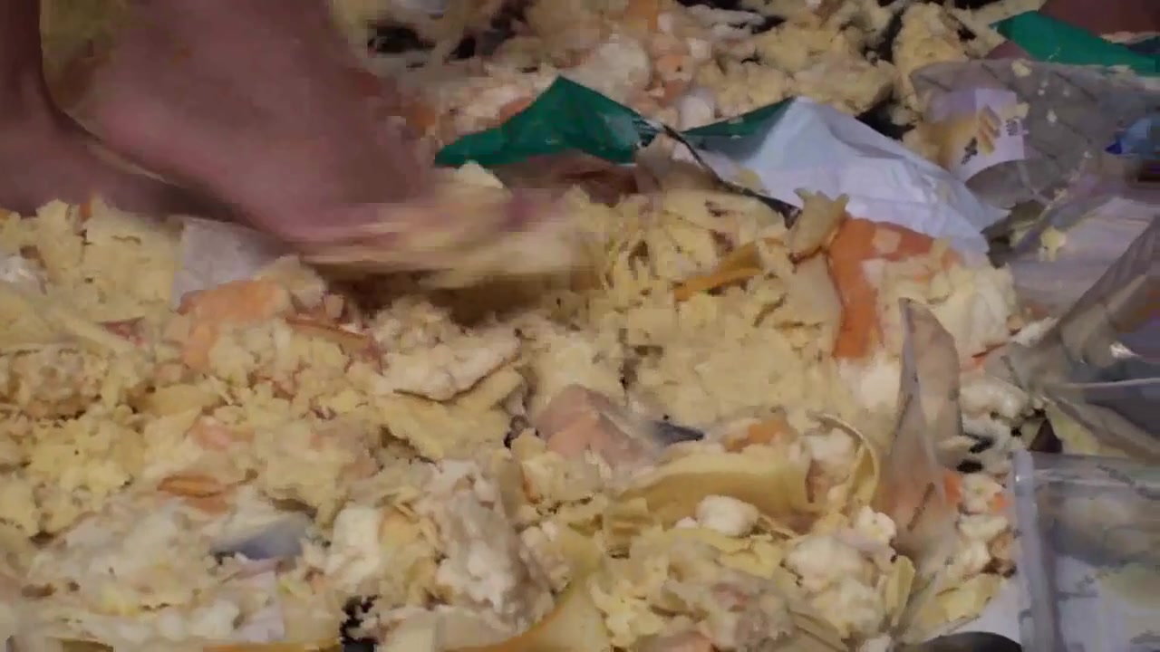 Sluts trampling food in the living room by Foot Girls