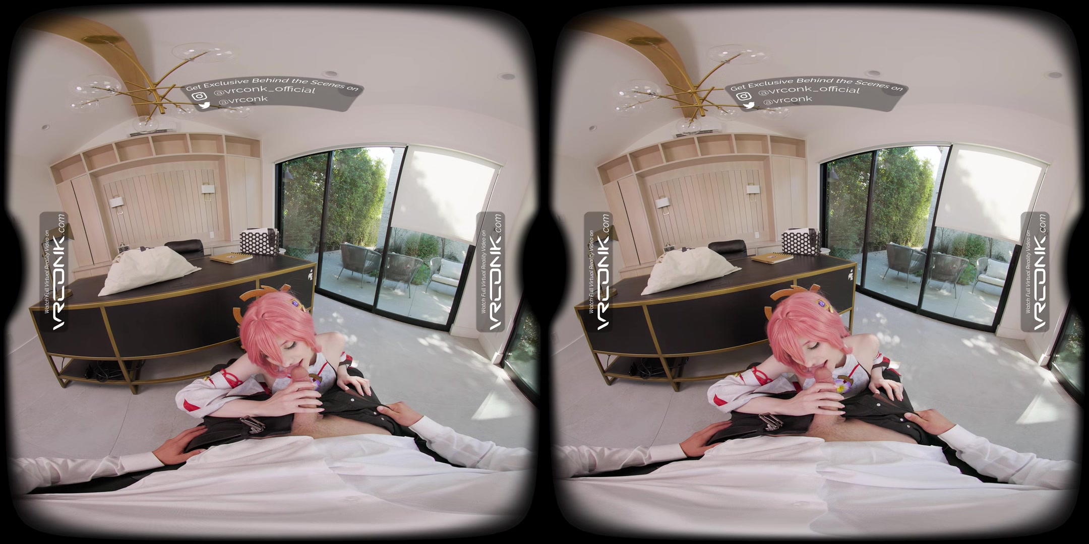 VR Conk Genshin Impact Yae Miko A sexy teen 18+ Cosplay Parody with Melody Marks In VR Porn
