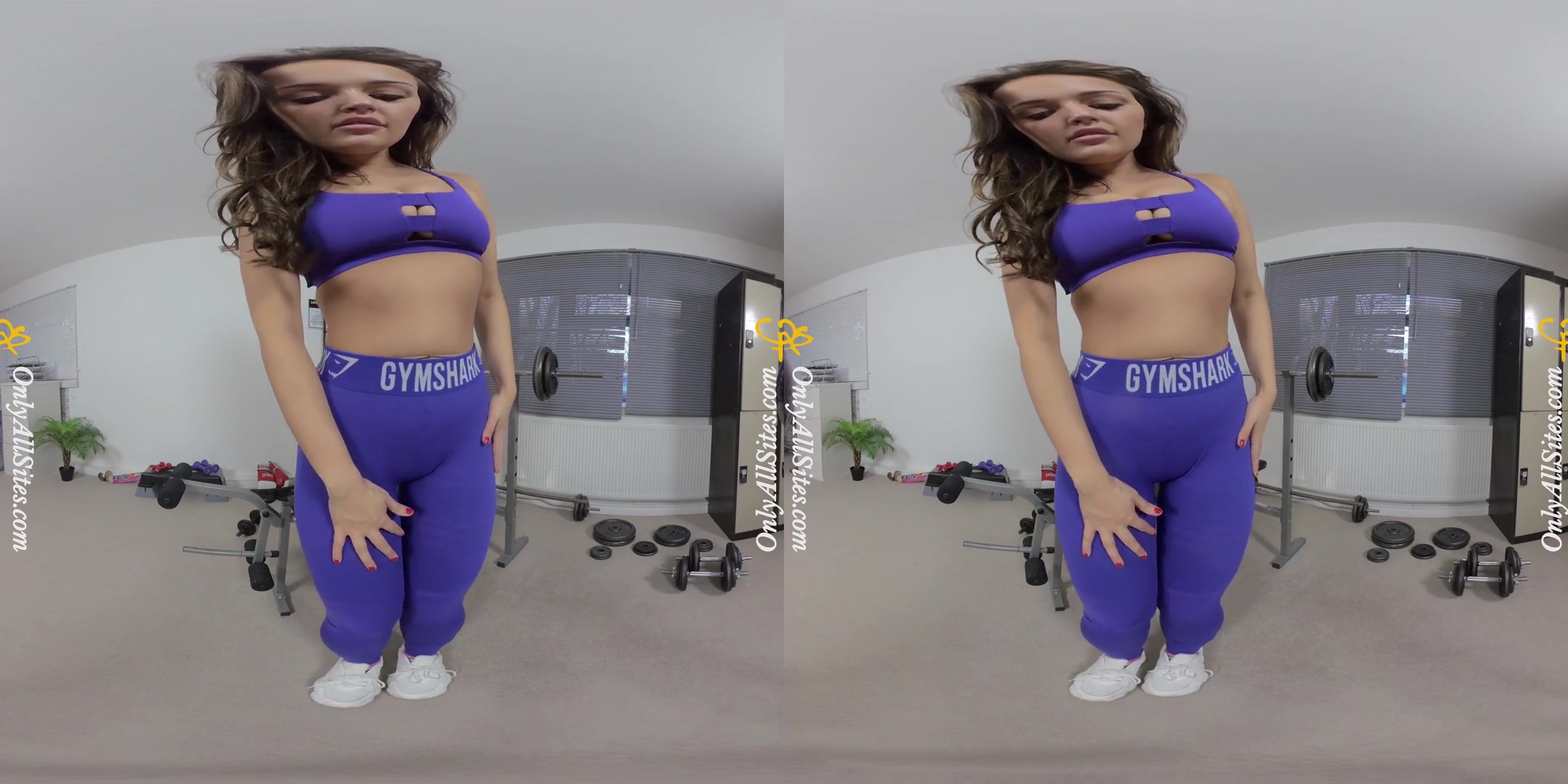Frankie L - Gymwear; Cute Amateur Babe in the Gym Stripping and Teasing
