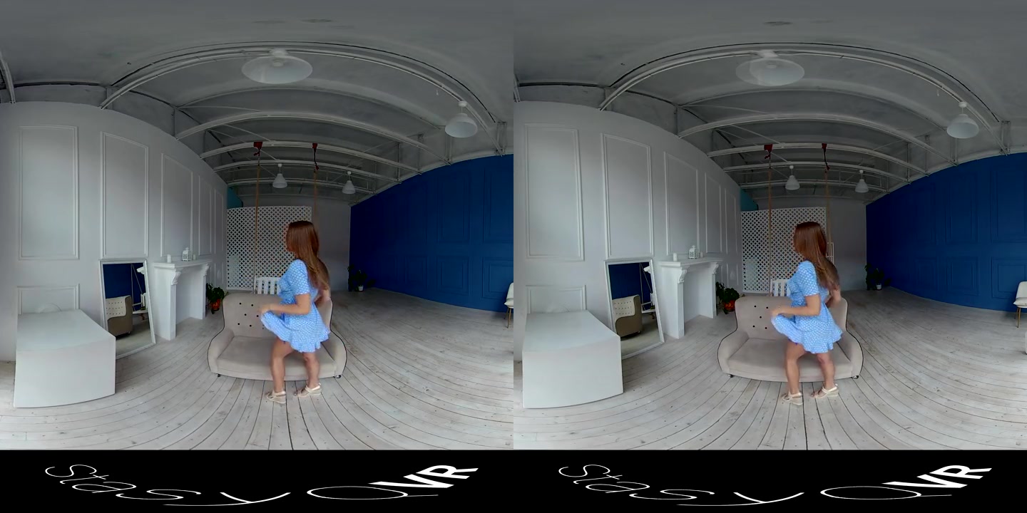 VR porn - Red Hair, Blue Dress - StasyQ VR