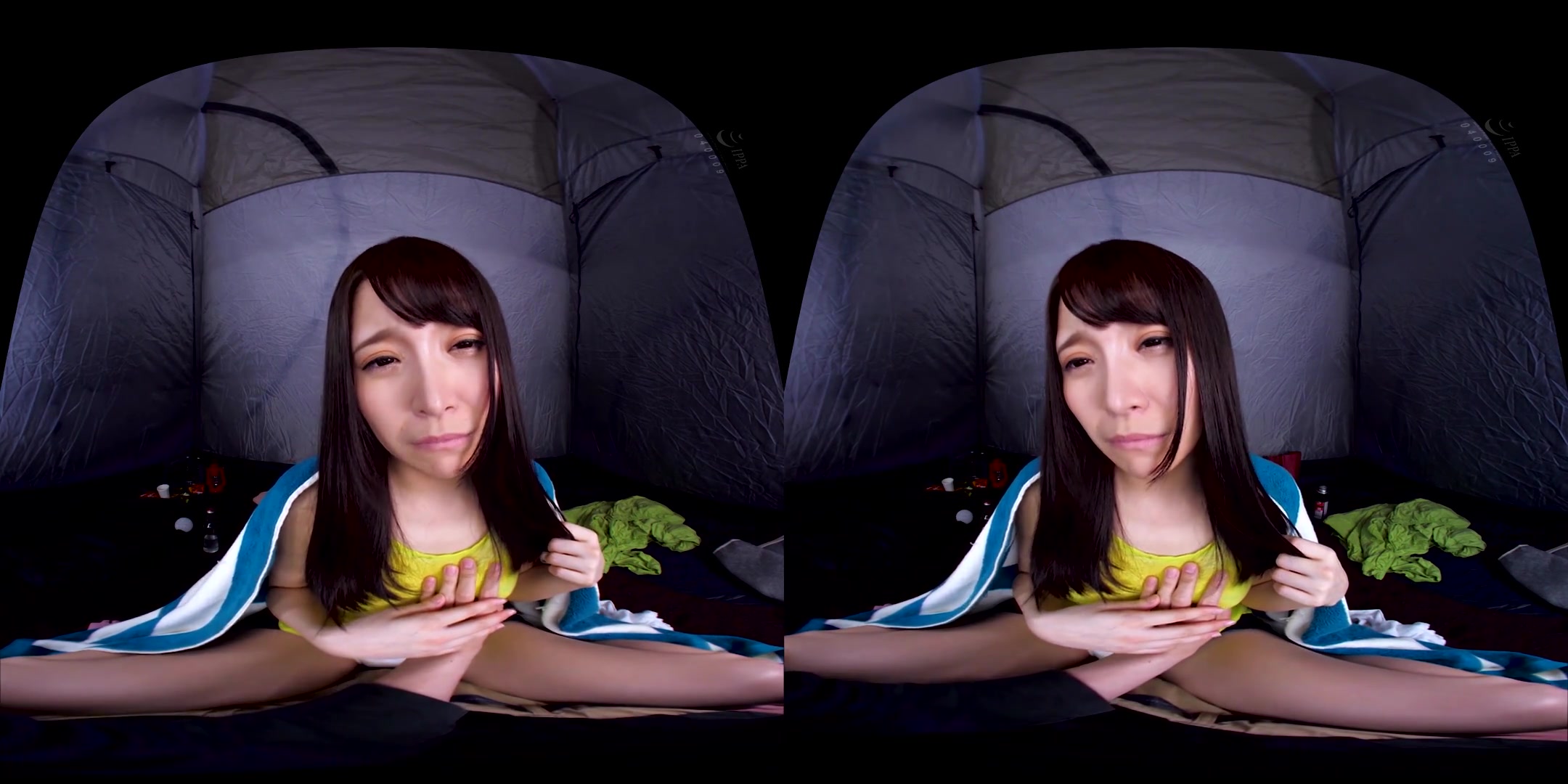 Inside the Tent at a Summer Festival 1 - Asian teen 18+ Perky Tits
