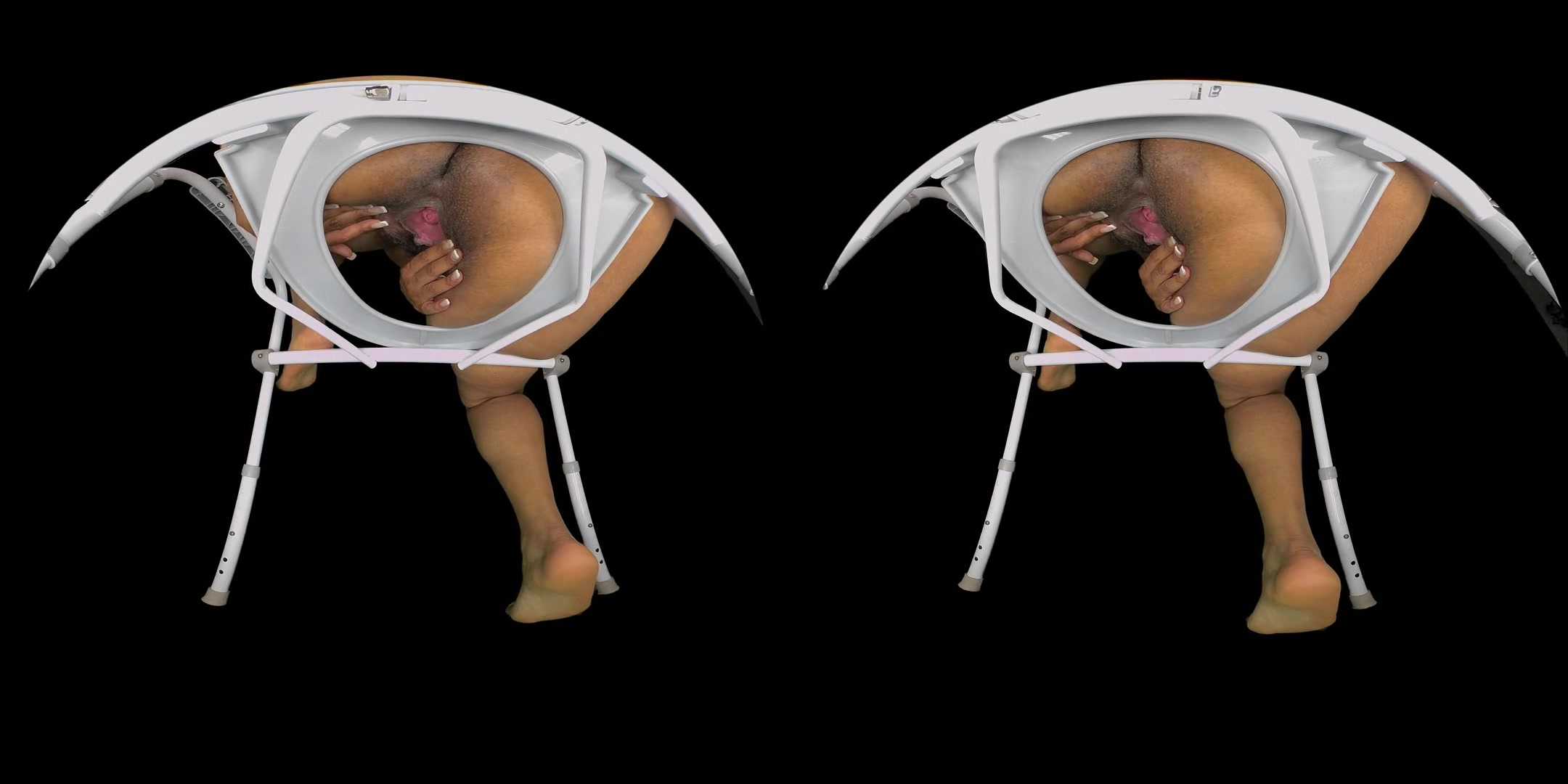 In Yo' Face Vol. 9 - Hairy Ebony Spreading & Gaping- Little Lint Lickers