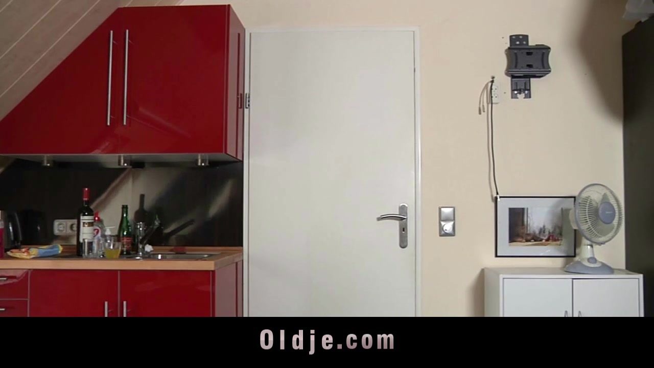 Two teens 18+ have sex with horny old man sharing cumshot