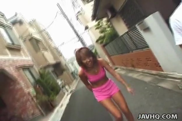 Japanese teen 18+ Maria gets fingered outdoors