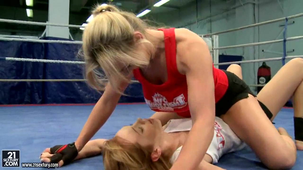 Tanya Tate with hot babe fighting in the ring
