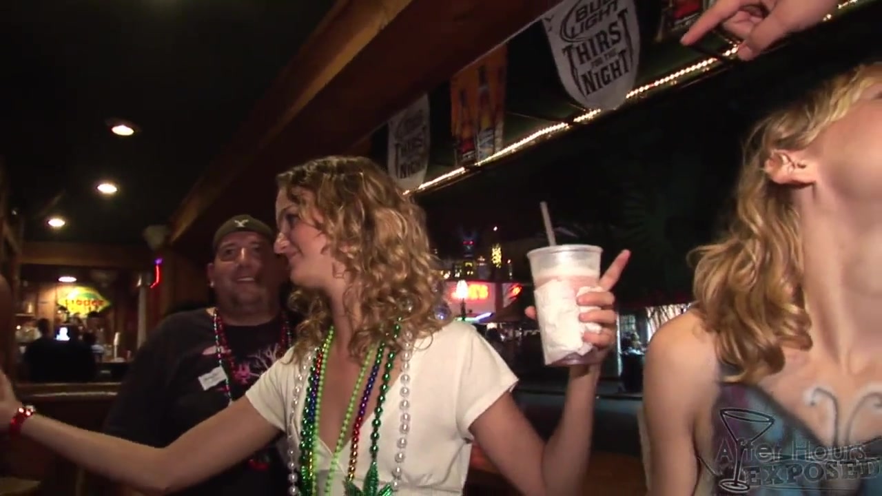 Two teens 18+ that Have Never Met Before Going Down on Eachother Pussy Licking in a Public Bar - AfterHoursExposed