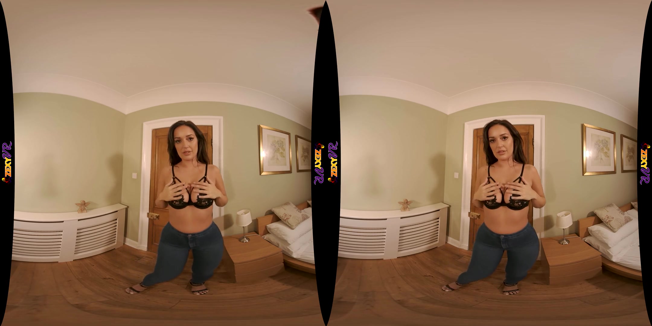 I'm Home Alone - Big Tits Babe Solo Striptease - SexLikeReal