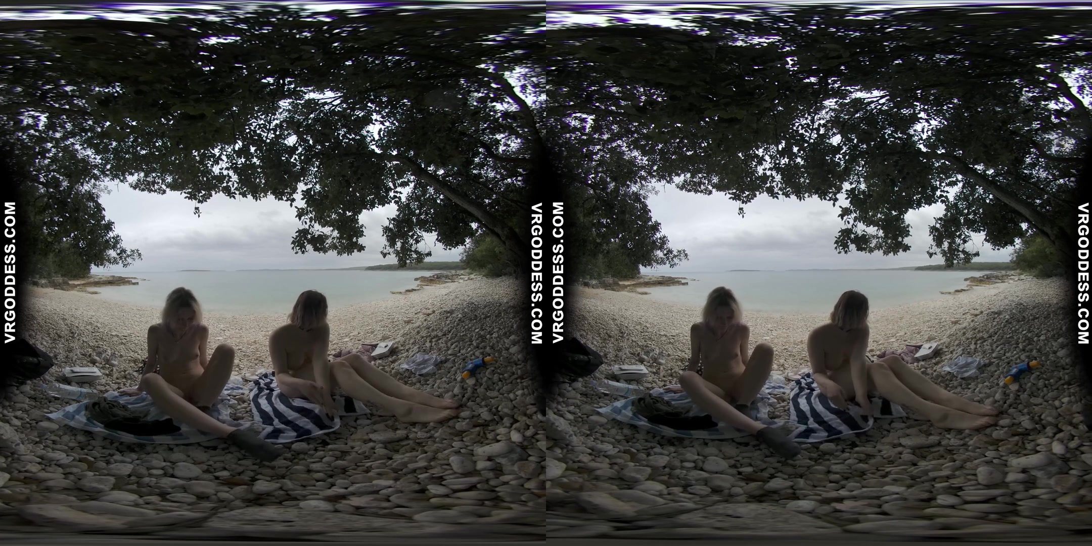 Rainy Day At Tropical Nude Beach With Diana And Ingrida