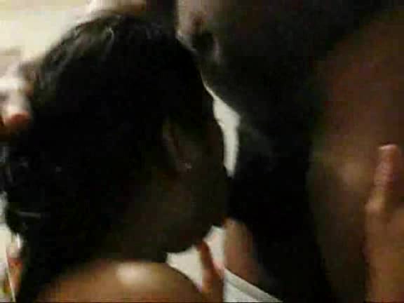 Thai slut takes huge black dick deep in the throat