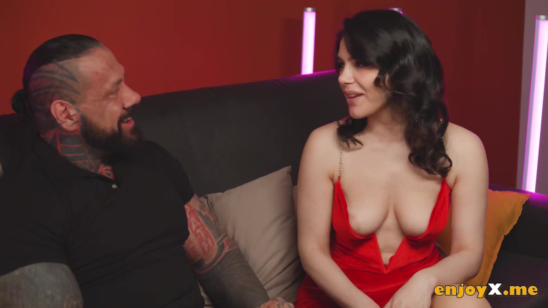 Stunning brunette in crimson pantyhose produces mind-blowing activity in total HD - XXX porn!