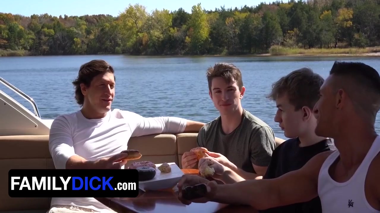Dalton Riley And Jax Thirio - Step Dads Take Turns Pounding Their Twink Step Sons On A Boat