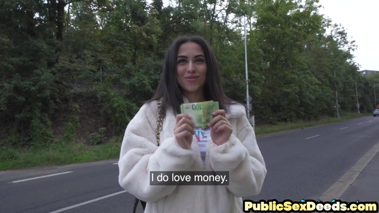 Public busty babe picked up and POV fucked outdoor 4 cash
