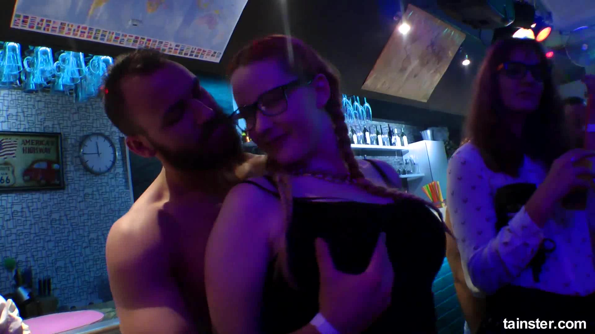 Hot bisexual pornstars fucking in the club