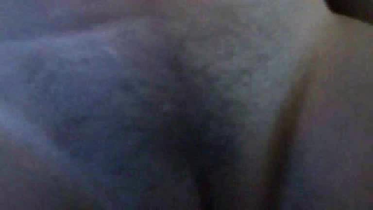 Black skinned girl has something inside her pussy