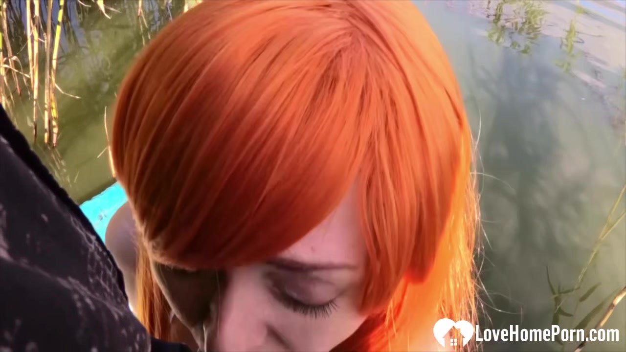 Cosplayer sucks me off by the lake