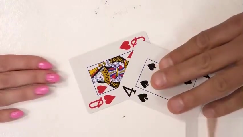 Tiny stepsister teen 18+ loses this card game big time
