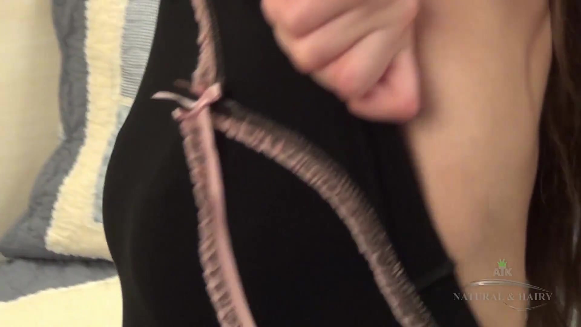 Hot Fit And Fuzzy Brunette Cannela Is Exploring Her Hairy Body Again On Camera