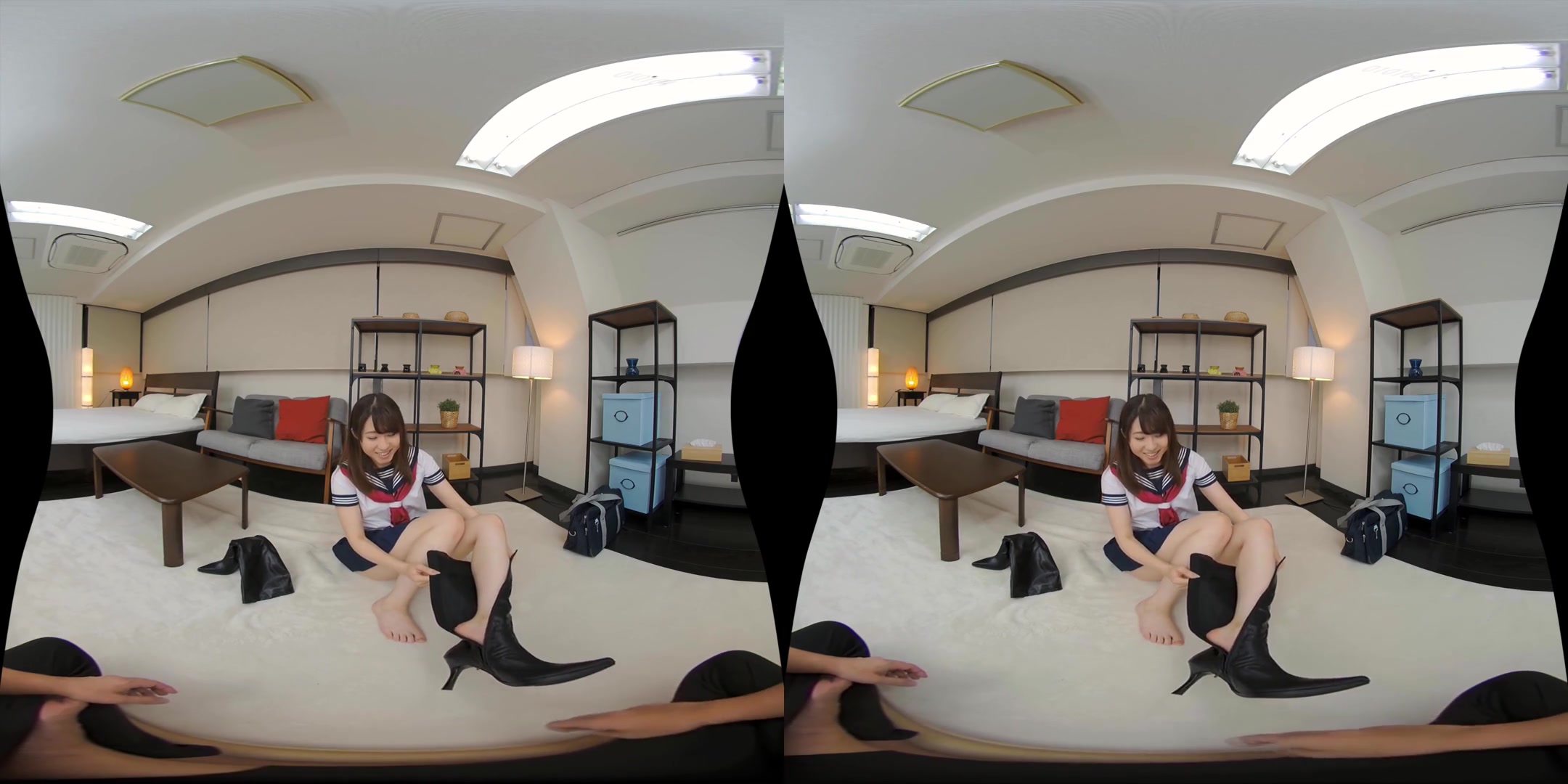 Creampie Sex with a in Boots; Wild Japanese teen 18+ Babe POV