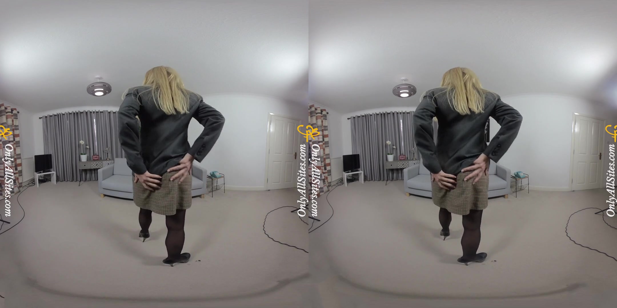 Holly Gibbons - Secretary; Sexy Blonde Babe Stripping