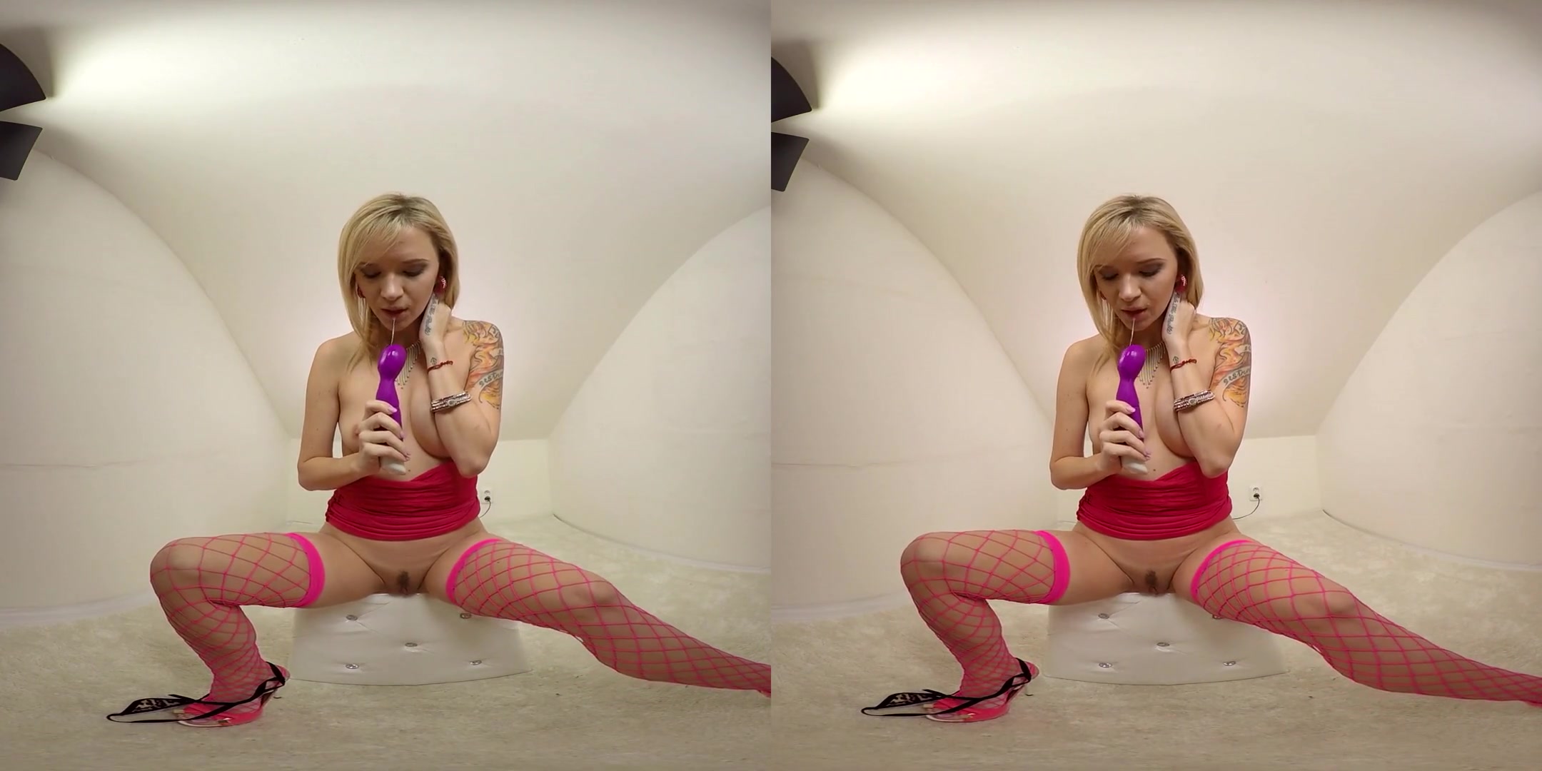 Angel Piaff in Petite Blonde Using Her Vibrator - BravoModelsMedia