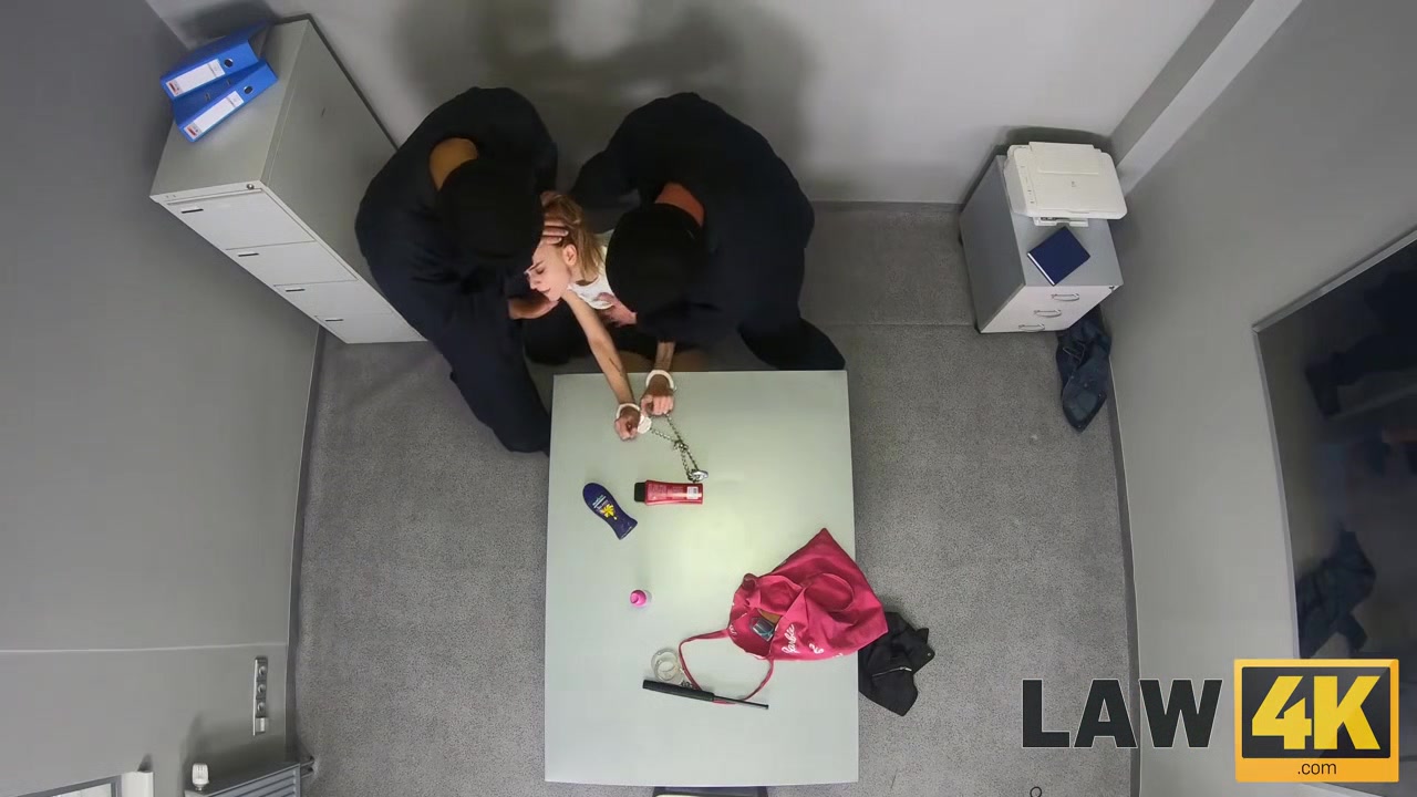 LAW4k. Girl was stopped by policemen who took her to station for fucking