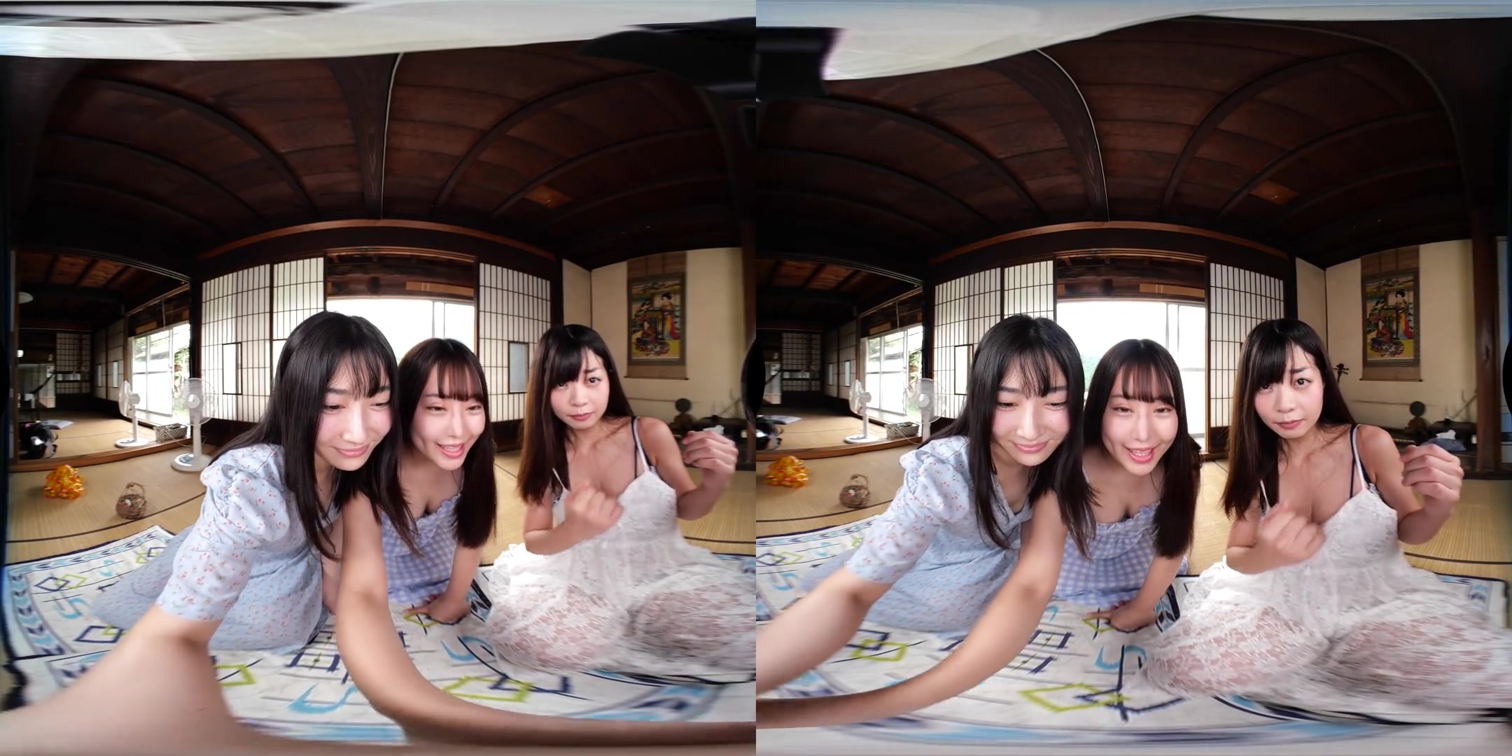 Virtual Dive: Country Life with Three Old Friends - Softcore Non-Nude Harem of Japanese Babes