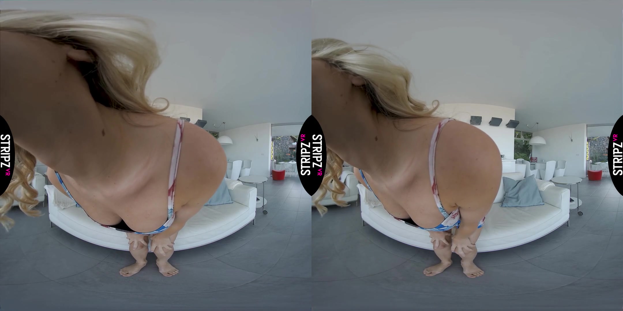 Lets Get Naked! - Amazing Blonde Babe Solo Striptease
