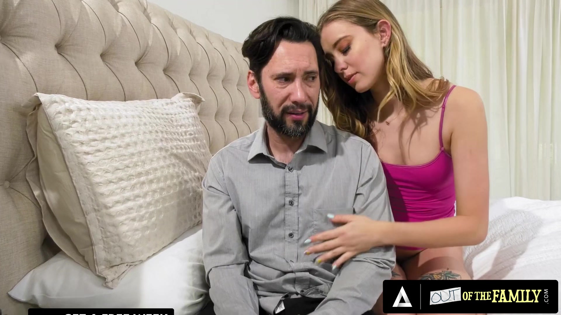 OUT OF THE FAMILY - Cute Babe Haley Reed Deepthroats Her Stepdad's Dick Before Getting Ass Fucked