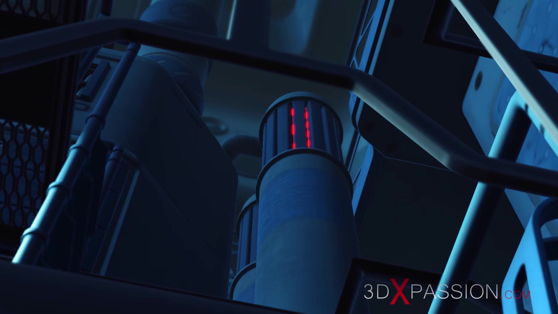 Sci-fi soldier fucks hard a hot woman with huge boobs in the lab