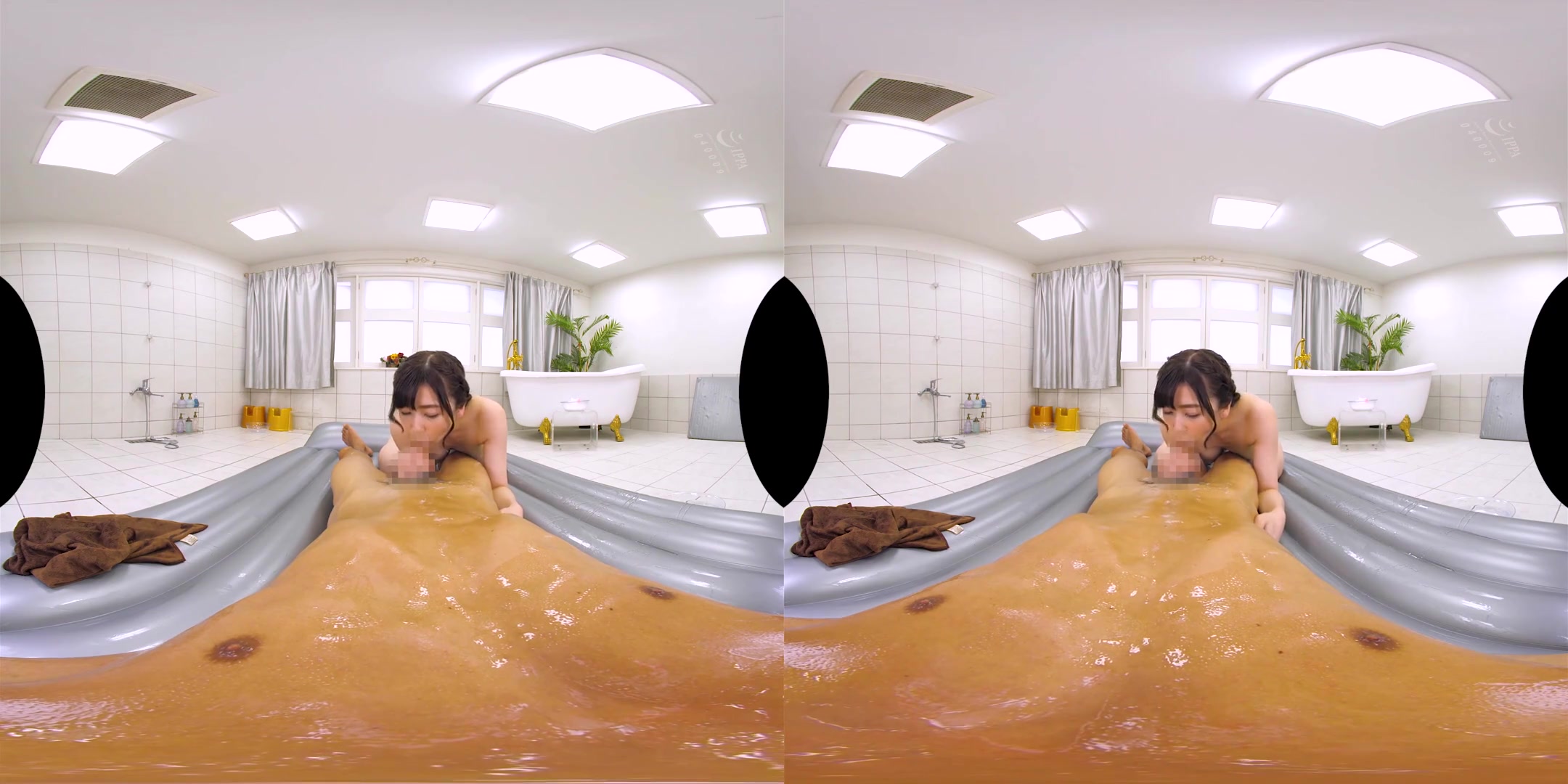 Bareback Creampie Sex with Busty Soapland Girl 2 - Big Tits Asian Erotic Massage Creampie