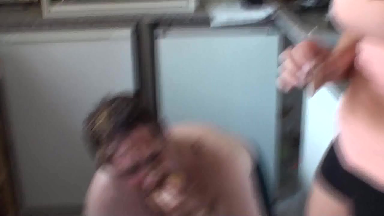 He must lick the floor clean for the ladies by Foot Girls