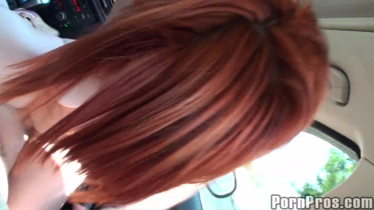 Sexy redhead bitch devouring my dick and takes a wild ride