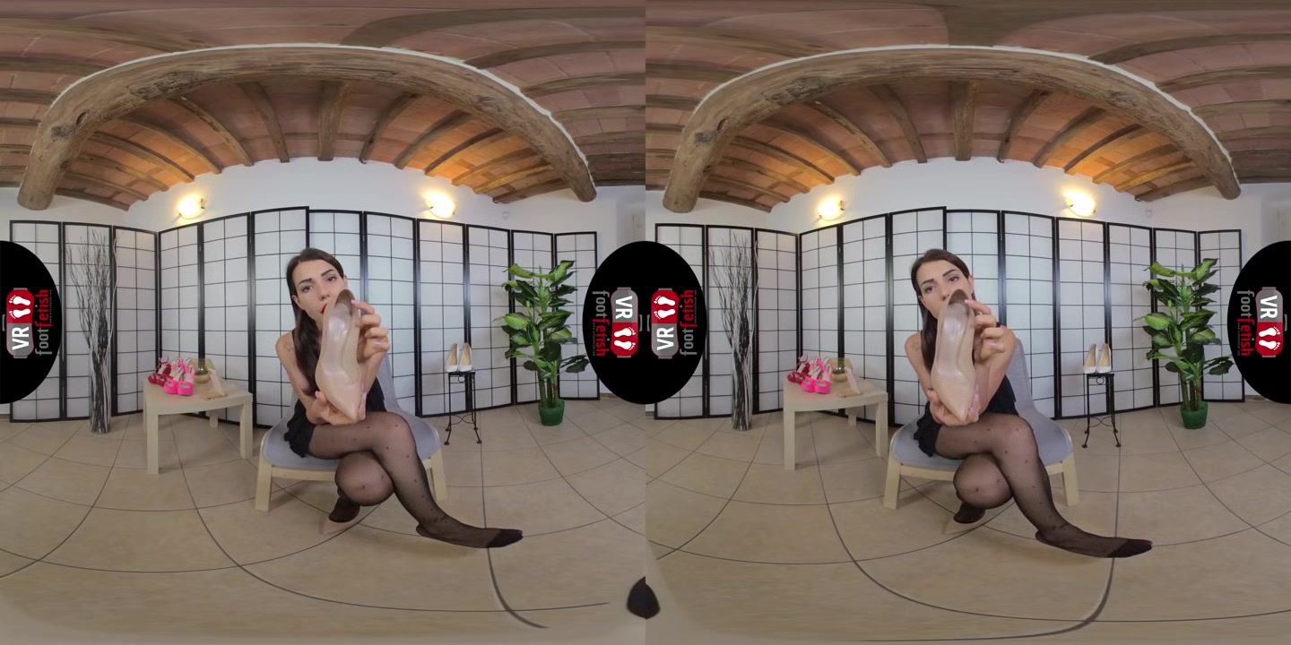 Sexy Petra Flaunts Her Nylon-Clad Feet And Whispers Into Your Ears - VRFootFetish