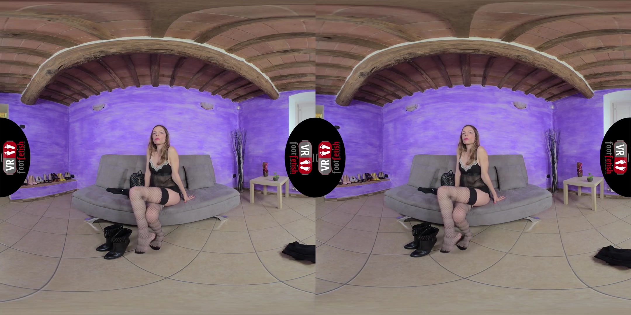 Unbelievably Sexy Mermaid Tries On A New Pair Of Nylons - VRFootFetish