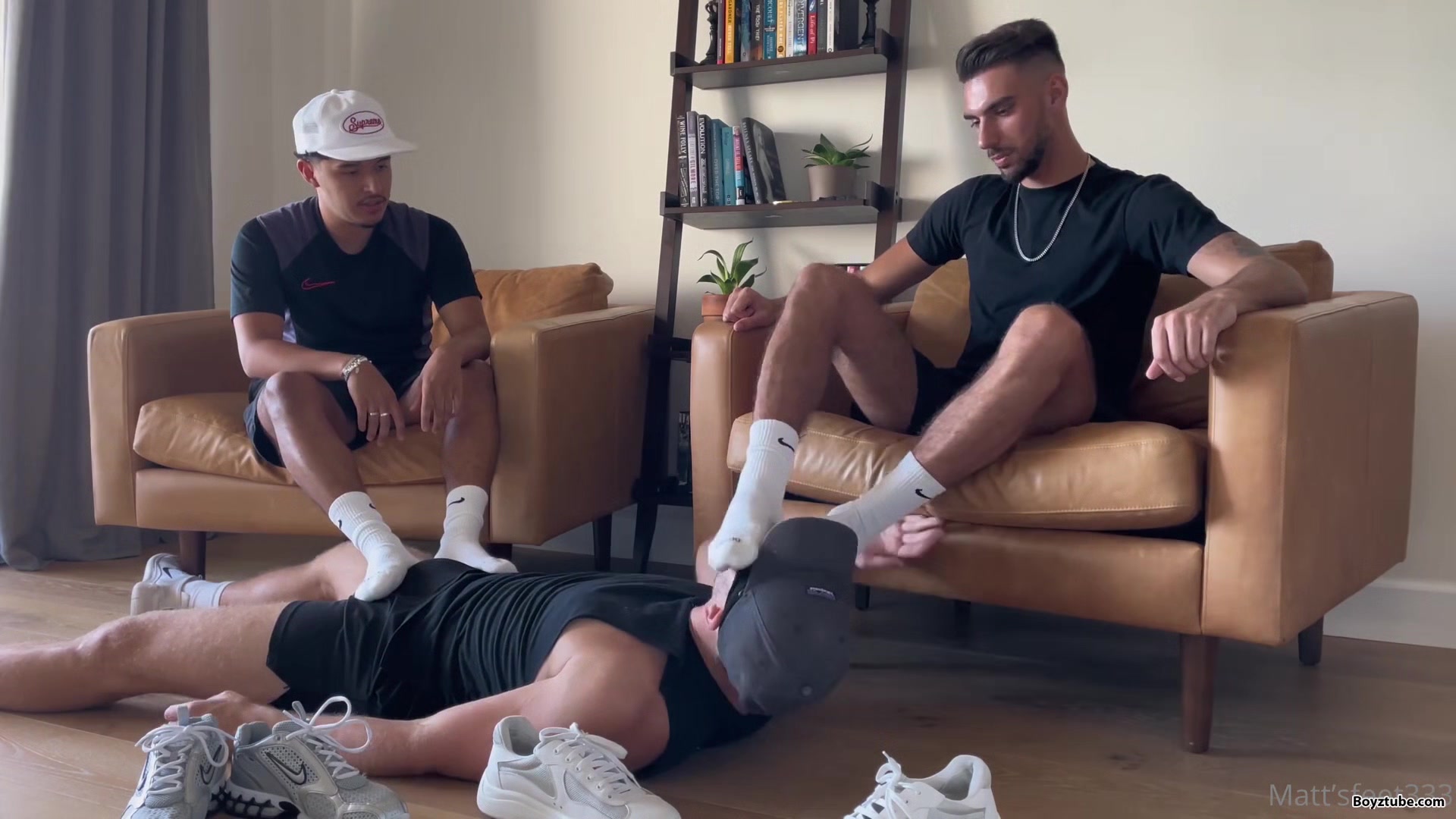 Master boys dirty socks licking
