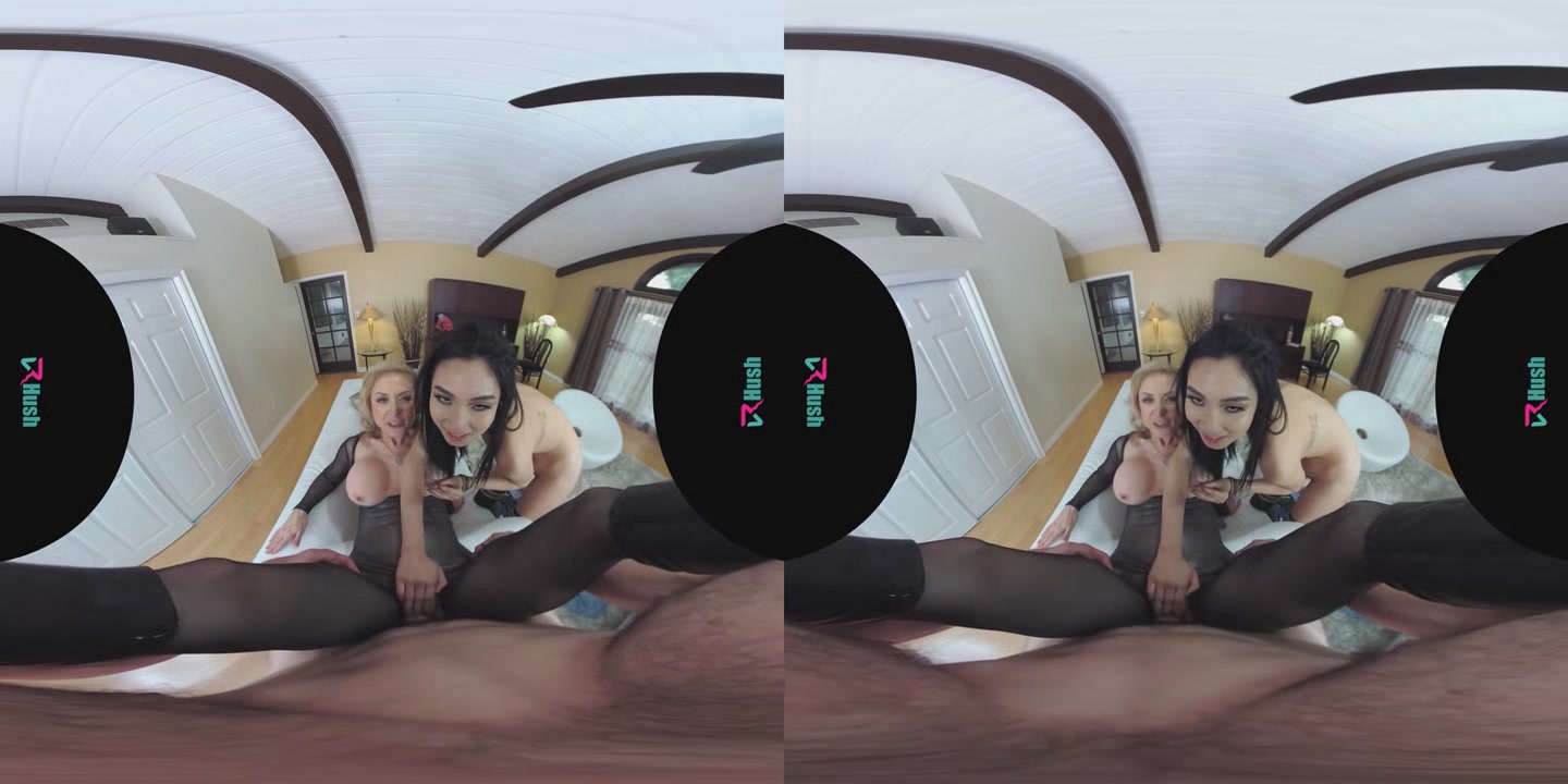 VRHUSH Naughty threesome with Nina Hartley and Eva Yi