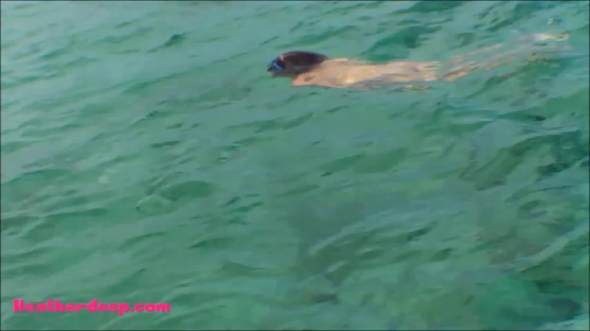 Heather deep goes out skinny dipping with new girlfriend and teaches her to get throatpies