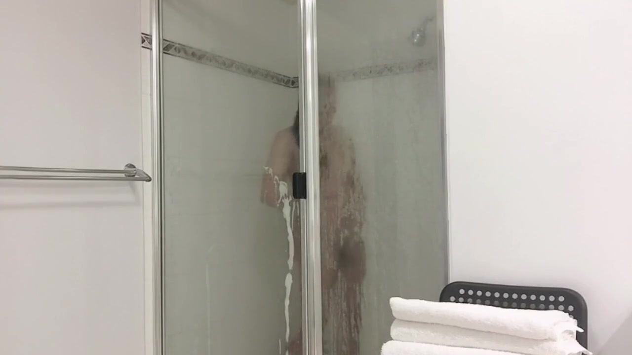 Asian Trans Anairb Jerking Off In The Shower