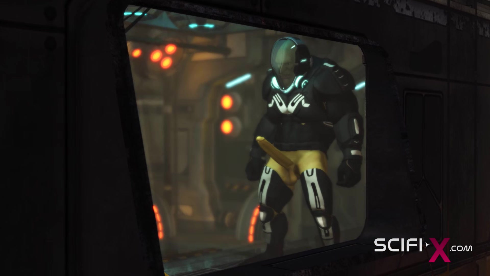 Crazy anal alien sex with a huge cock in the spacecraft