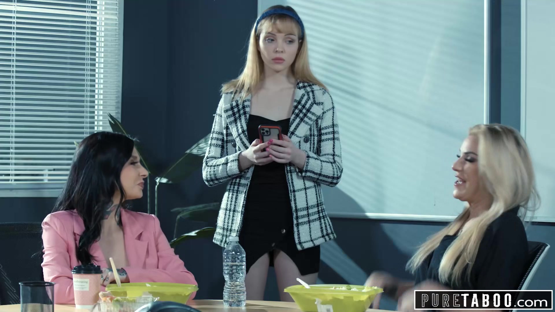 PURE TABOO Businesswoman Lets Joanna Angel Scissor With Her Secretary After Losing A Bet