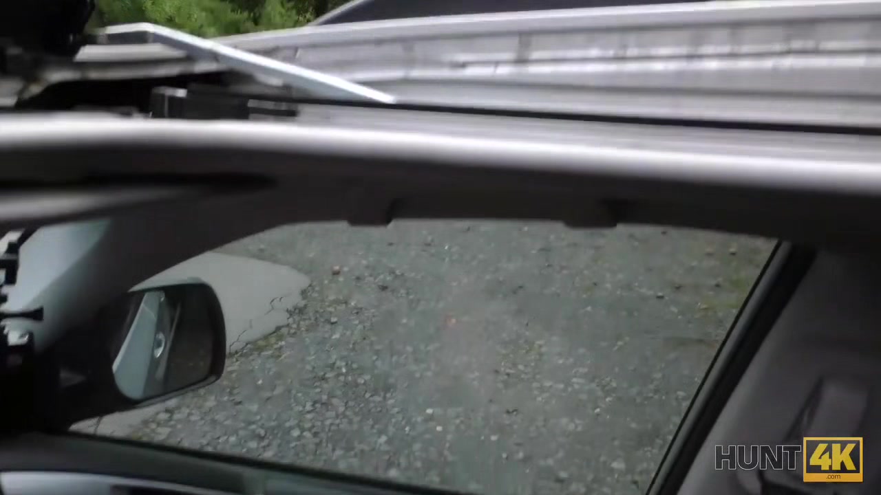 HUNT4K. Beauty fucked hard in car while BF received stack of cash