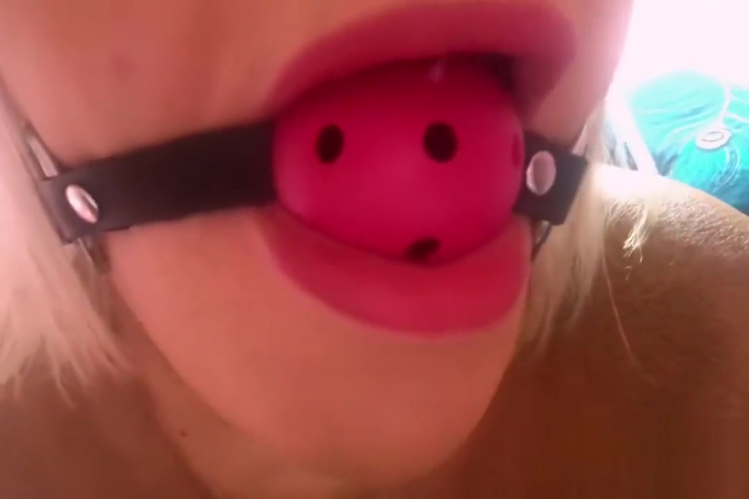 Tranny caged in chastity strapped in a tight gag awaits her Step daddy