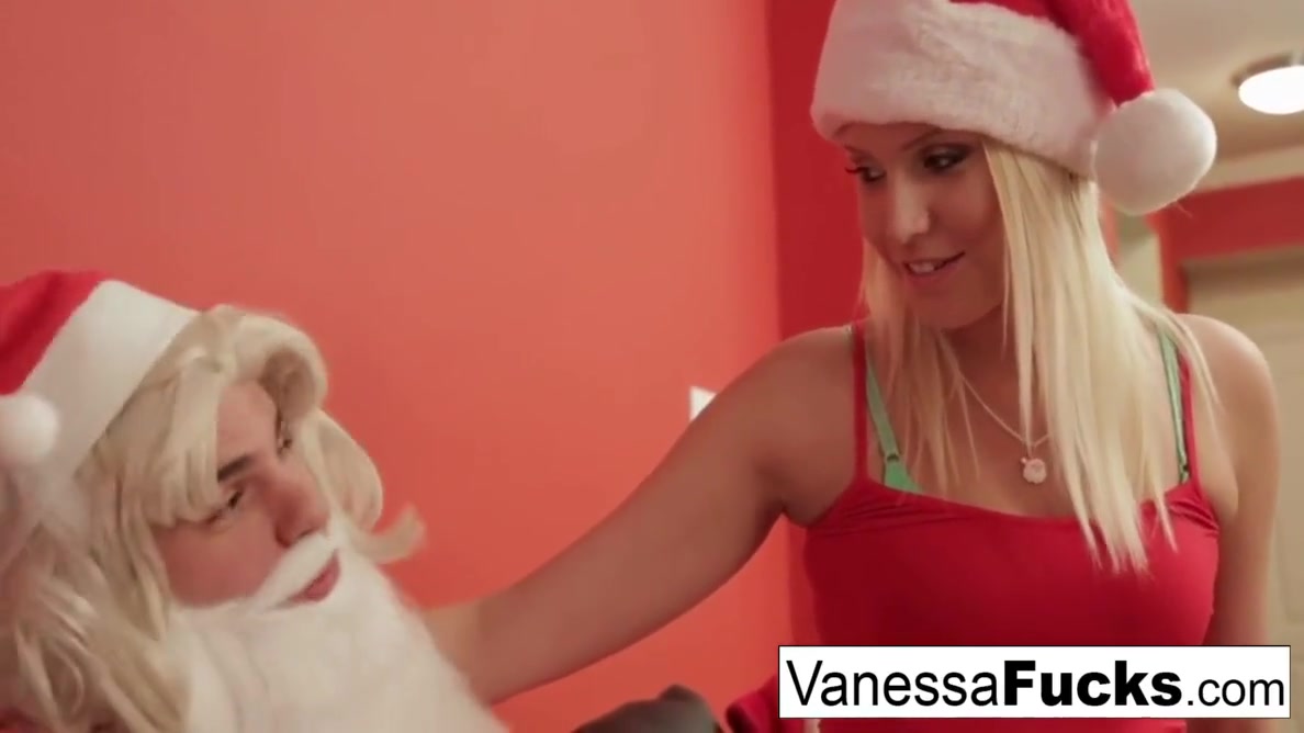 Vanessa Letting Santa Her Tight Wet Pussy
